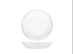 ASSIETTE DESSERT PORCELAINE LISERE OR D.19CM