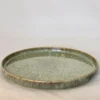 ASSIETTE DESSERT VERT PORCELAINE EMAIL REACTIF 20CM