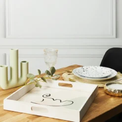 ASSIETTE EFFET TERRAZZO D26CM