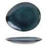 ASSIETTE GALET 22X18CM AU GRES DU TEMPS BLEU