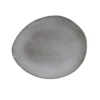 ASSIETTE GALET 22X18CM AU GRES DU TEMPS GRIS