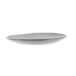 ASSIETTE GALET 22X18CM AU GRES DU TEMPS GRIS