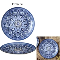 ASSIETTE JAIPUR BLEUE D.26CM