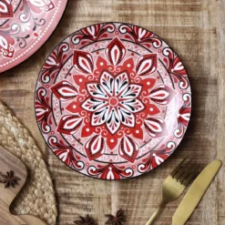ASSIETTE JAIPUR ROUGE D.19CM