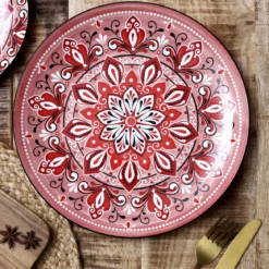 ASSIETTE JAIPUR ROUGE D.26CM