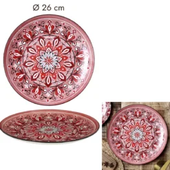 ASSIETTE JAIPUR ROUGE D.26CM