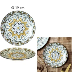 ASSIETTE JAIPUR VERTE D.19CM