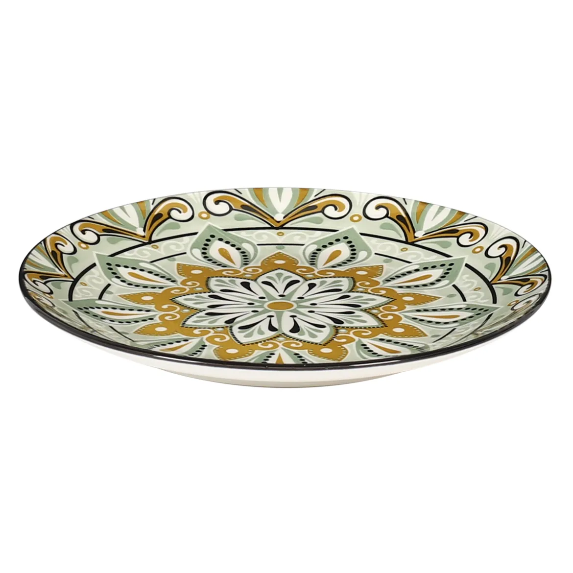 ASSIETTE JAIPUR VERTE D.19CM