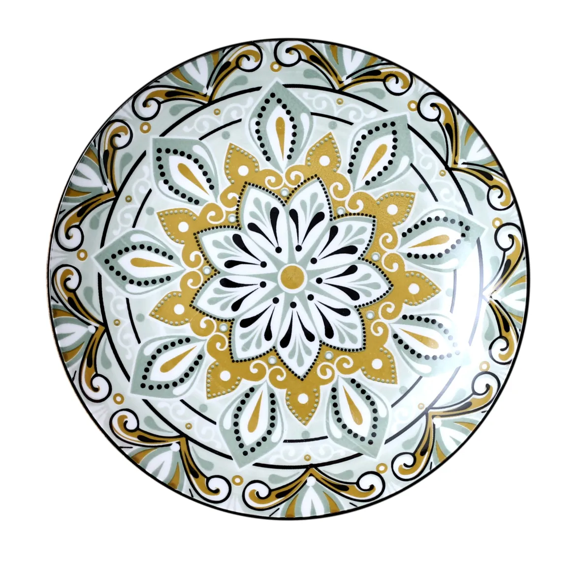 ASSIETTE JAIPUR VERTE D.19CM