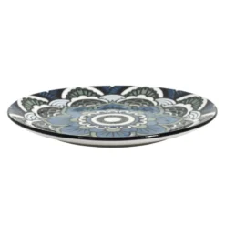 ASSIETTE MANDALA BLEU D.19CM