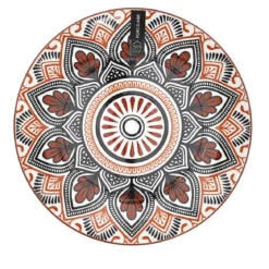 ASSIETTE MANDALA ORANGE D.19CM