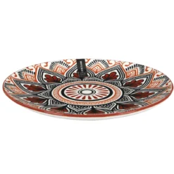 ASSIETTE MANDALA ORANGE D.19CM