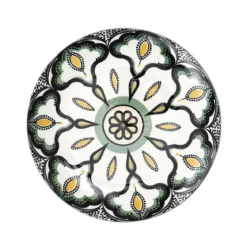 ASSIETTE MANDALA VERT D.19CM