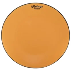 ASSIETTE PLATE BE VINTAGE JAUNE D.27CM
