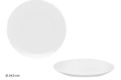 ASSIETTE PLATE BLANCHE CALOTTE 24.5CM PORCELAINE