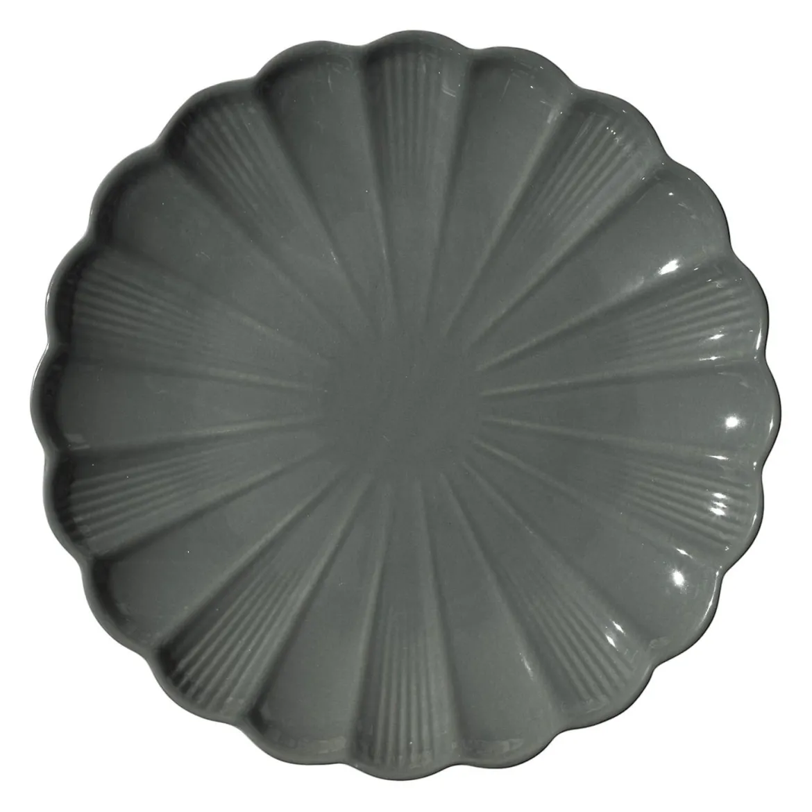 ASSIETTE PLATE CALISTA GRIS D27CM