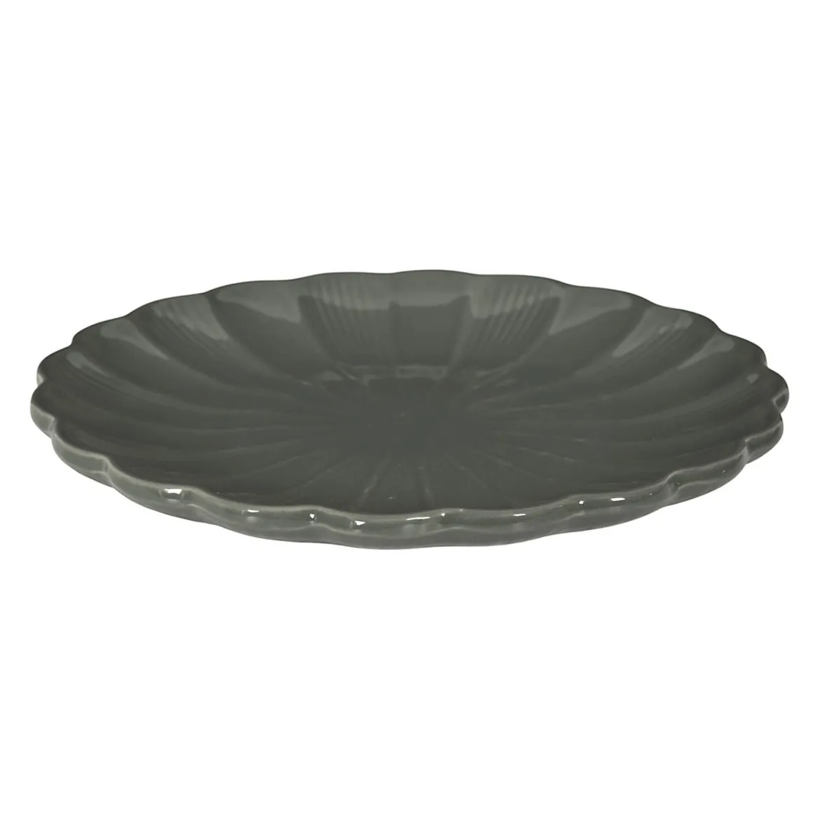 ASSIETTE PLATE CALISTA GRIS D27CM