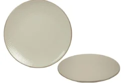 ASSIETTE PLATE 27CM DOTS BEIGE GRES