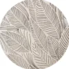 ASSIETTE PLATE FEUILLAGE GRES DECOREE FORME COUPE 26CM