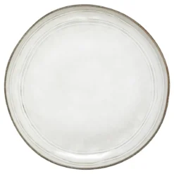ASSIETTE PLATE FLOWER GRIS 26CM