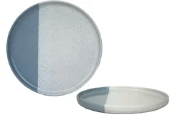 ASSIETTE PLATE GEO 27CM BLEU GRES
