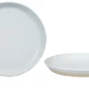 ASSIETTE PLATE NATURAL 25CM BLANC GRES