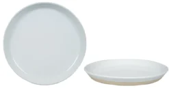 ASSIETTE PLATE NATURAL 25CM BLANC GRES