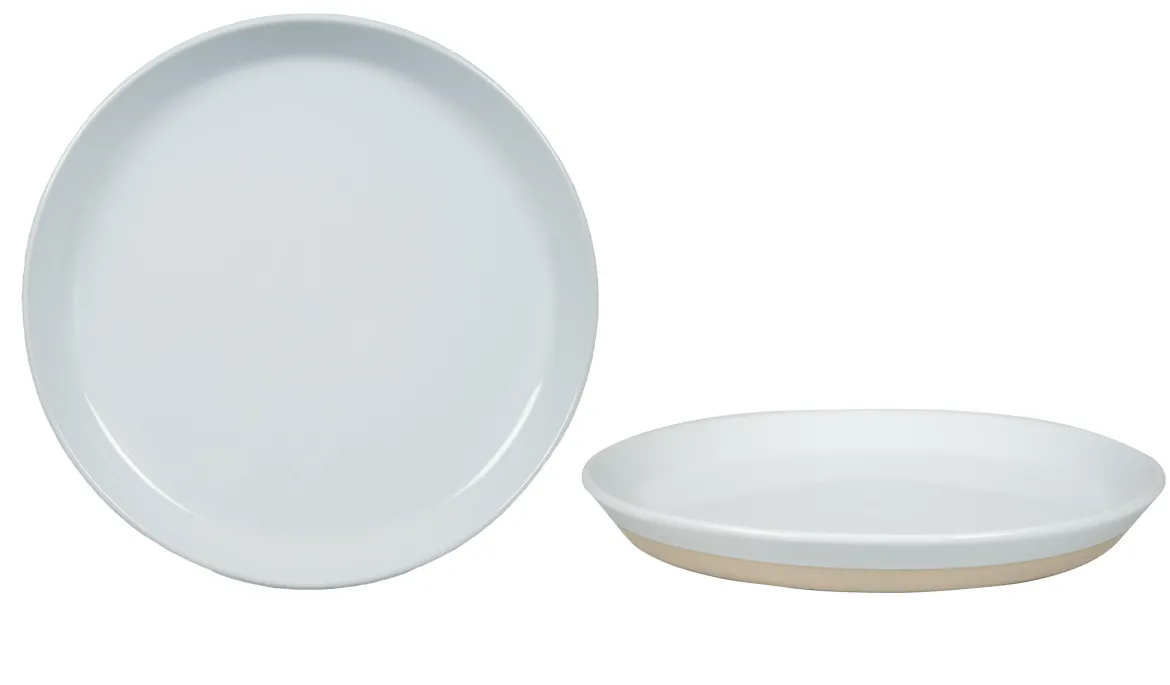 ASSIETTE PLATE NATURAL 25CM BLANC GRES