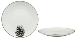 ASSIETTE PLATE POMME DE PIN 27CM