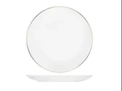 ASSIETTE PLATE PORCELAINE LISERE OR D.24CM