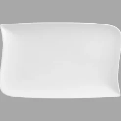 ASSIETTE PLATE RECTANGLE VAGUE 28X18CM