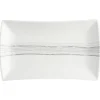 ASSIETTE RECTANGLE LIGNES 30.5X18.5CM