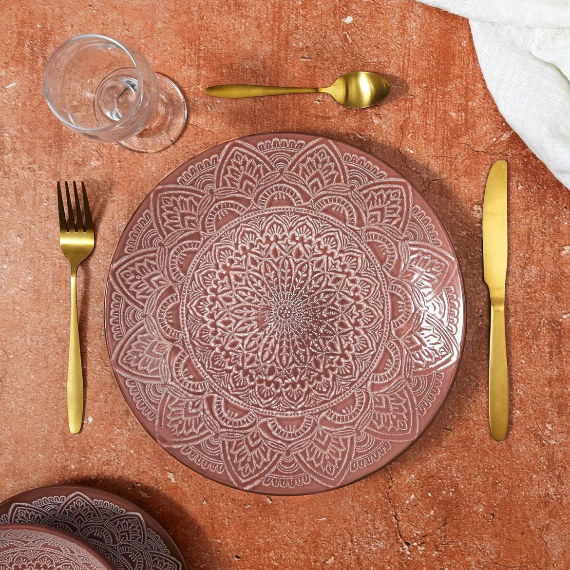 ASSIETTE SAHARA TERRACOTTA D.27CM