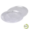 ASSIETTES PLASTIQUE TRANSPARENT D.25CM X6PCS