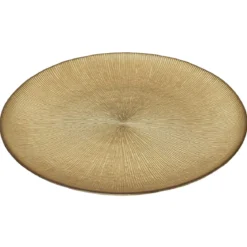 ASSIETTE VERRE DOREE D.21CM