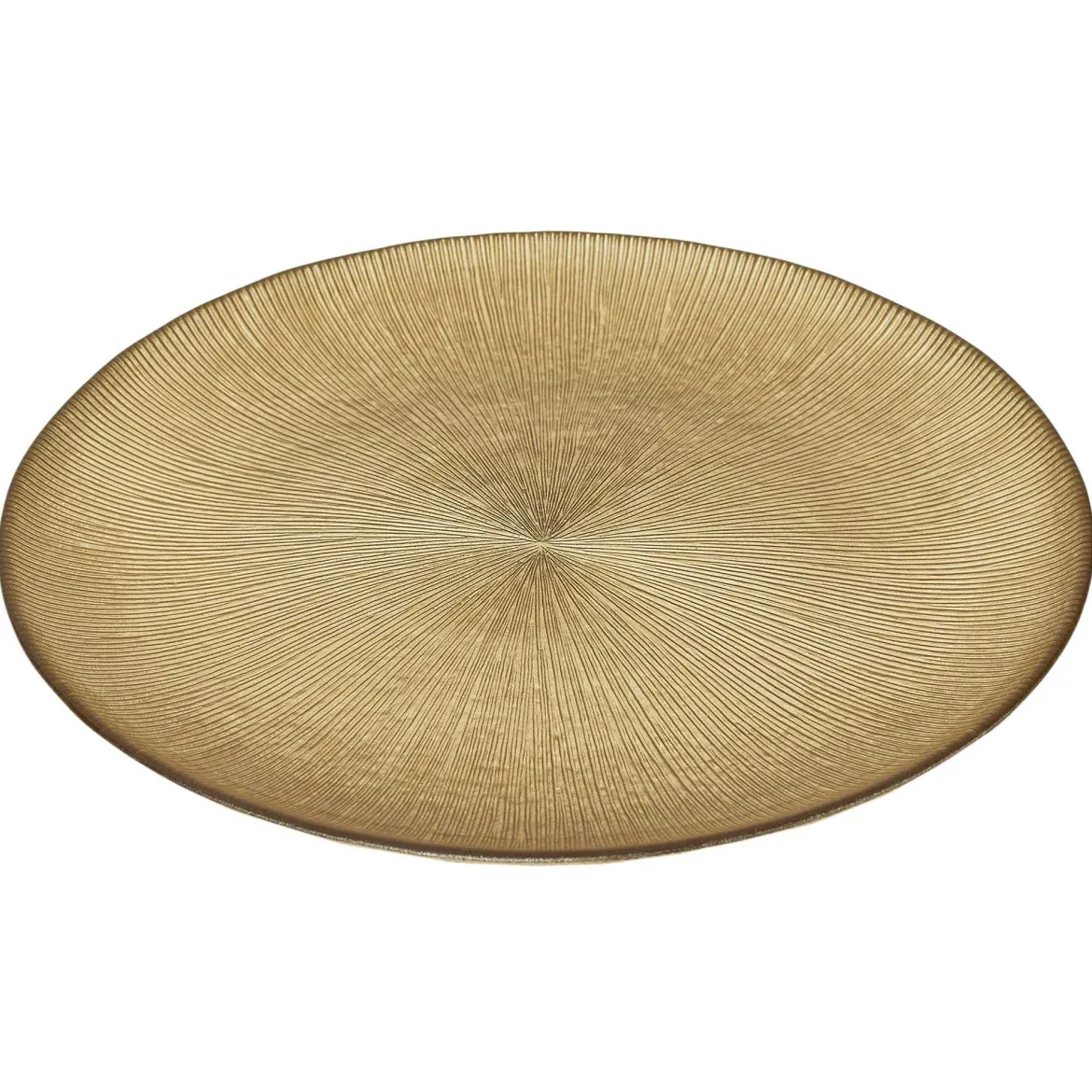 ASSIETTE VERRE DOREE D.21CM