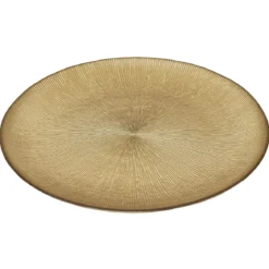 ASSIETTE VERRE DOREE D.27CM