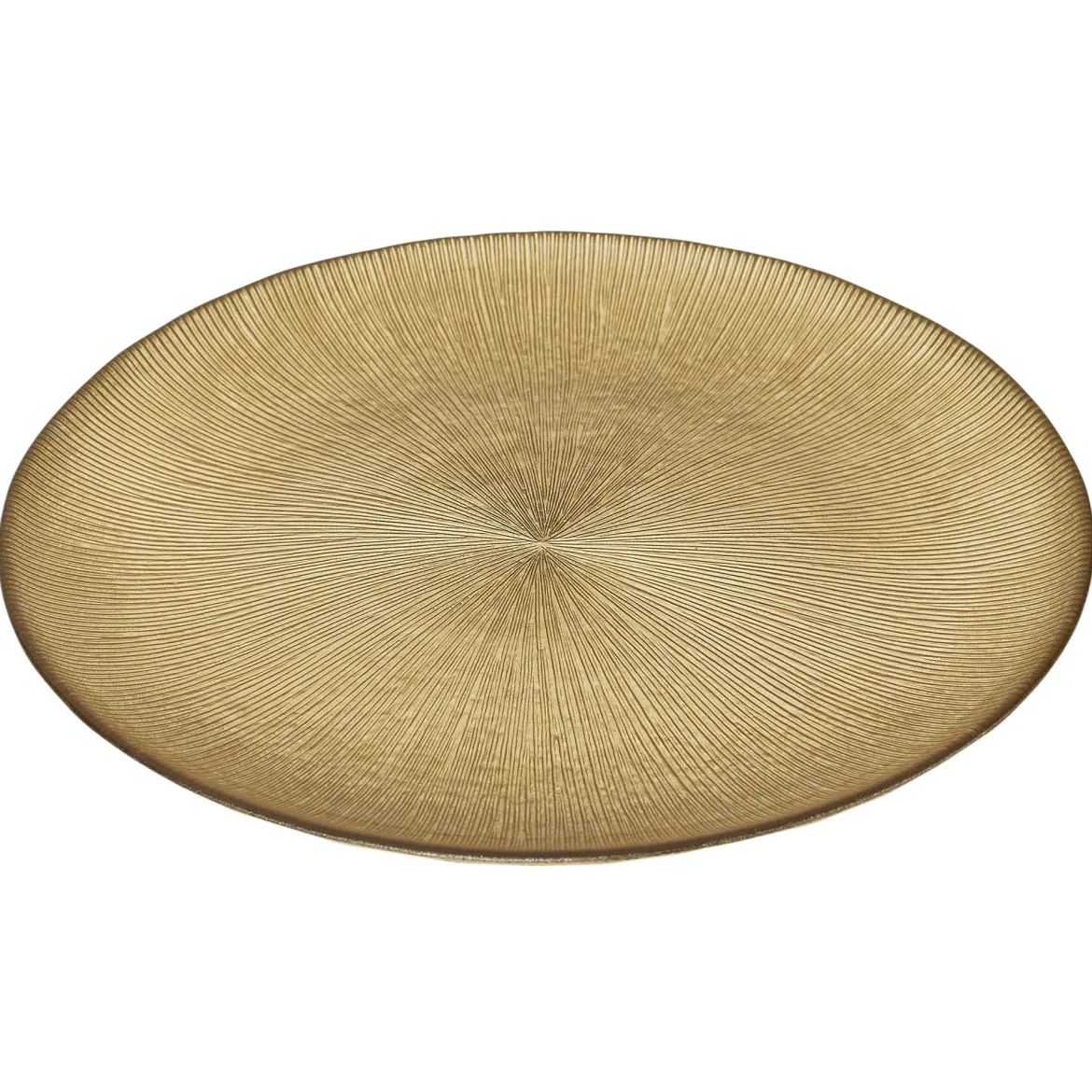 ASSIETTE VERRE DOREE D.27CM