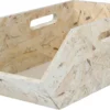BAC DE RANGEMENT TRAPEZE EMPILABLE OSB D.27X17.5X12.5CM