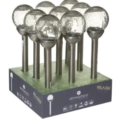 BALISE SOLAIRE INOX ET VERRE NARA H.44.5CM