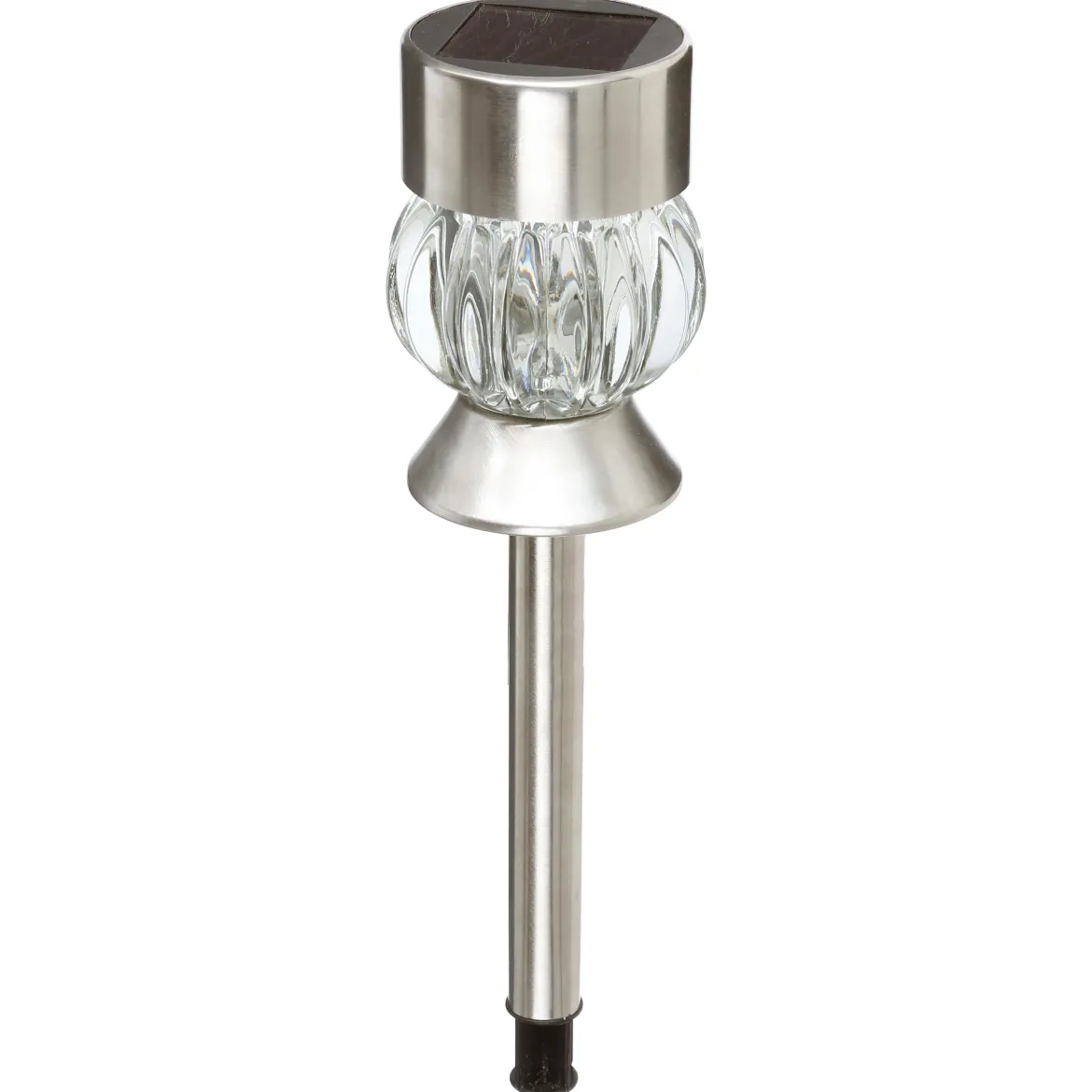 BALISE SOLAIRE INOX VERRE H.34CM