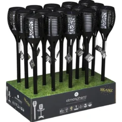 BALISE TORCHE SOLAIRE NOIR H.78CM