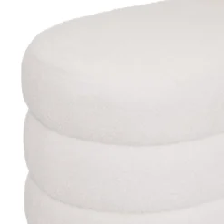 BANC BOUCLE SINAN BLANC 100X40CM