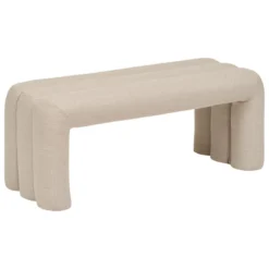 BANC SISCO TISSU ARGILE D.102X42X43.5CM