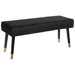BANC VELOURS SALOME NOIR D.100X35CM