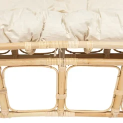 BANQUETTE 2 PLACES ROTIN MAMASAN BLANC