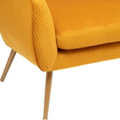 BANQUETTE 2 PLACES VELOURS SOLARO OCRE