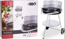 BARBECUE ROND SUR PIEDS ARGENT 47X77CM