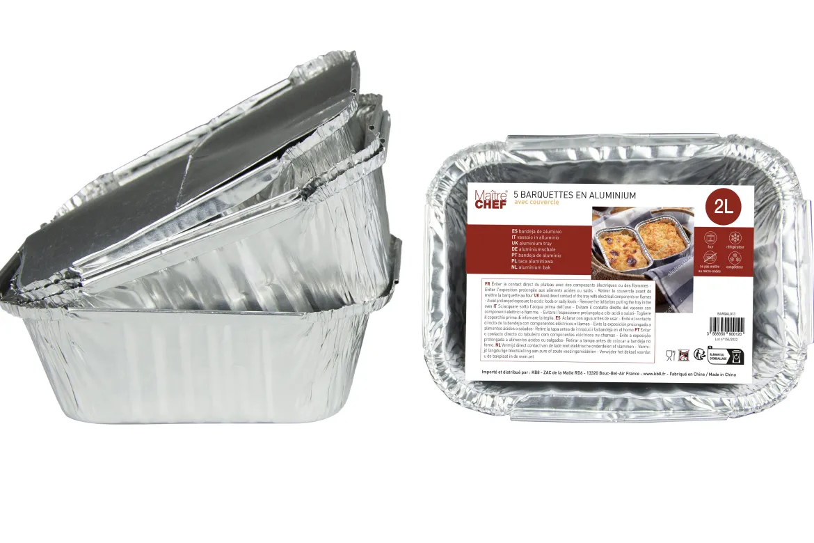 5 BARQUETTES ALUMINIUM 2L