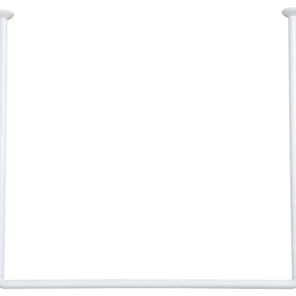 BARRE D ANGLE EN U 80X80X80CM ALUMINIUM BLANC